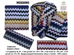 MISSONI COMPLETO SPUGNE BAGNO 6 PEZZI CON ACCAPPATOIO TG.M