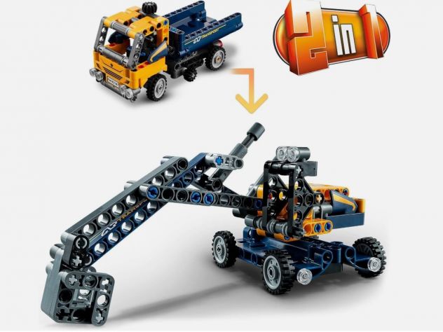 LEGO TECHNIC 42147 Camion ribaltabile Gru 2in1 - Foto 3