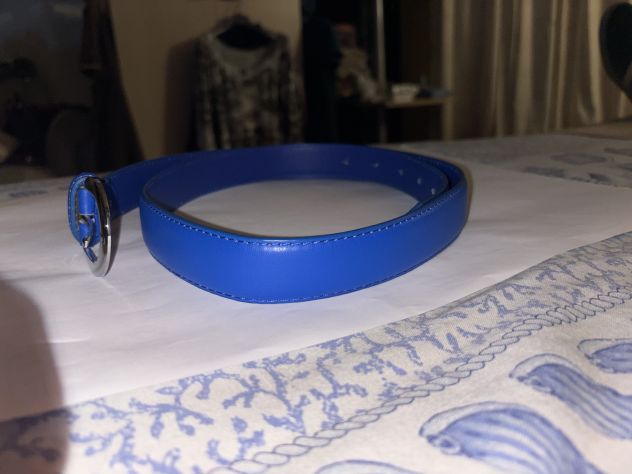 CINTURA NUOVA DA DONNA IN FINTA PELLE E FIBBIA IN METALLO ARGENTO LUCIDO TAGLIA - Foto 7