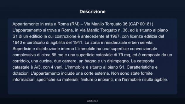 Immobile in asta di 85 m² in vendita a Roma - Foto 4