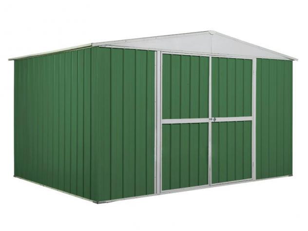 Box prefabbricato, casetta da giardino in lamiera zincata. Capanno deposito attrezzi in Acciaio Zincato 3.60 x 2.60 m x h2.12 m - 130 KG - 9,36 MQ - V - Foto 2