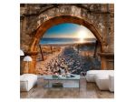 Fotomurale Adesivo Con Un Arco Tra Alba E Mare Arredalacasa