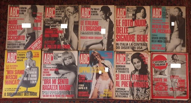 Lotto 10 ABC Cronaca Italiana anni '60 '70 da collezione