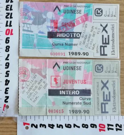 Biglietto calcio Coppa Italia Monza-Juventus anno 1986/87 - Foto 3