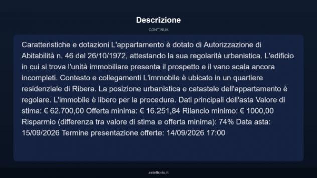 Immobile in asta di 120 m² in vendita a Ribera - Foto 9