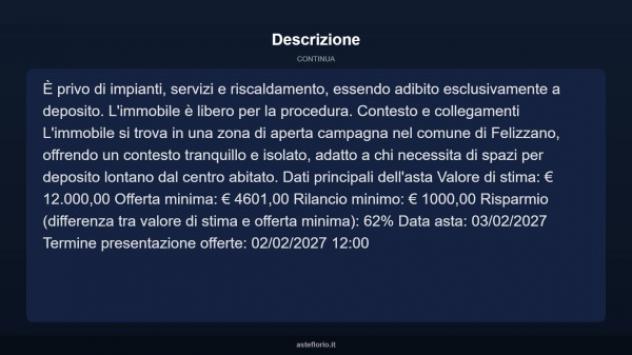 Immobile in asta di 60 m² in vendita a Felizzano - Foto 4