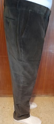 pantaloni in velluto rigato verde scuro  menchetti tg 58 - Foto 6