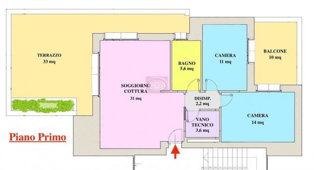 S. Maria Nuova di Bertinoro (TC1089A3): appartamento nuovo con garage, posto auto e ampio terrazzo.