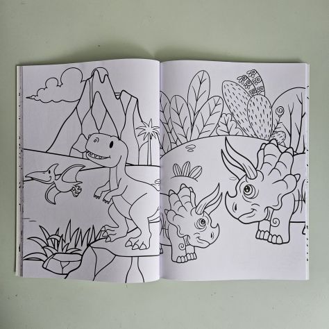 Libro da Colorare, Colouring Book - Dinosauro A4 - 2026 - TRACCIATA!! - Foto 4
