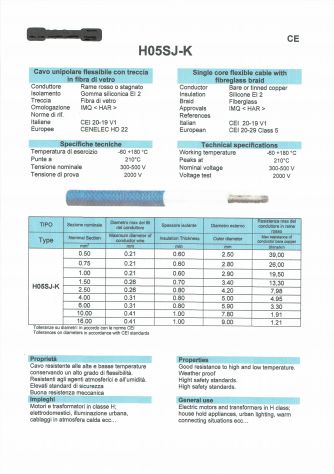MATERIALE ELETTRICO - CAVO VETRO SILICONE - Foto 4