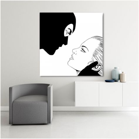 Quadro Diabolik Eva Kant dipinto a mano pop art