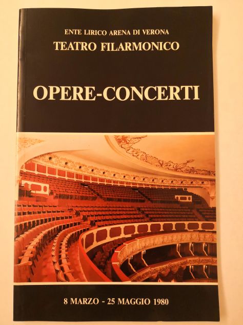 Libro "Teatro Filarmonico - opere e concerti anno 1980"