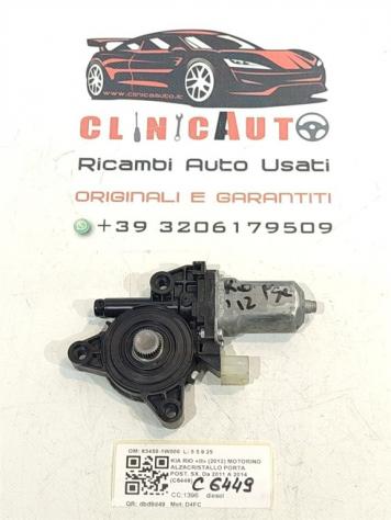 MOTORINO ALZAVETRO POSTERIORE SINISTRO KIA Rio 4° Serie 83450-1W000 D4FC (11) - Foto 3