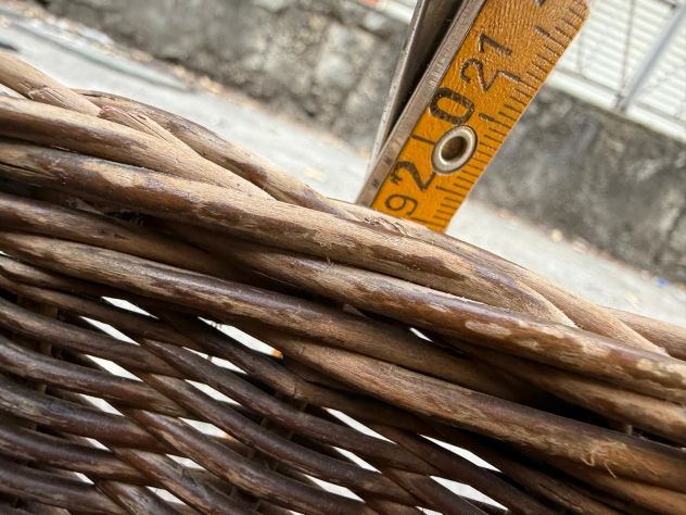 Cesto in Vimini Vintage Robusto e Artigianale Perfetto per Arredo o Uso Quotidia - Foto 5