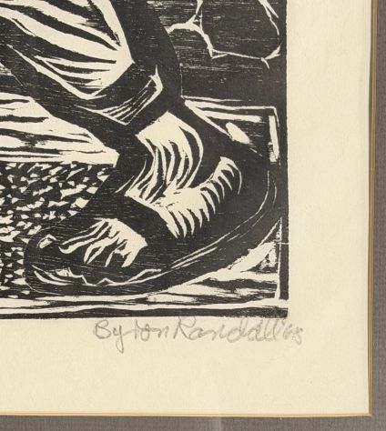 Byron Randall artista xilografia The Porter - Foto 2