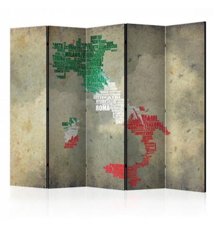 Paravento Con La Mappa Dell'Italia ARREDALACASA