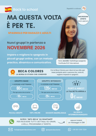 SPAGNOLO ONLINE: CORSI 2026 con madrelingua