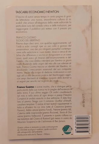 Elogio del libertino.Manuale di seduzione Franco Cuomo 1°Ed:Newton Compton,1993 - Foto 2