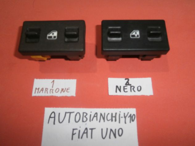 Interruttori pulsanti alza vetro Fiat uno Autobianchi y10 NERI MARRONI "NUOVI" - Foto 7