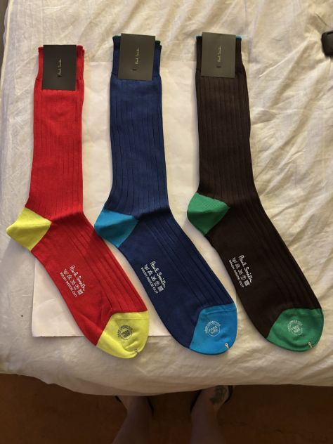 3 PAIA DI CALZE NUOVE LEGGERE DA UOMO FIRMATE ORIGINALI”PAUL SMITH”MADE IN ITALY - Foto 5