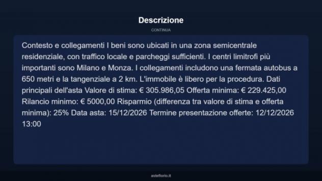 Immobile in asta di 102 m², box auto doppio in vendita a Concorezzo - Foto 15