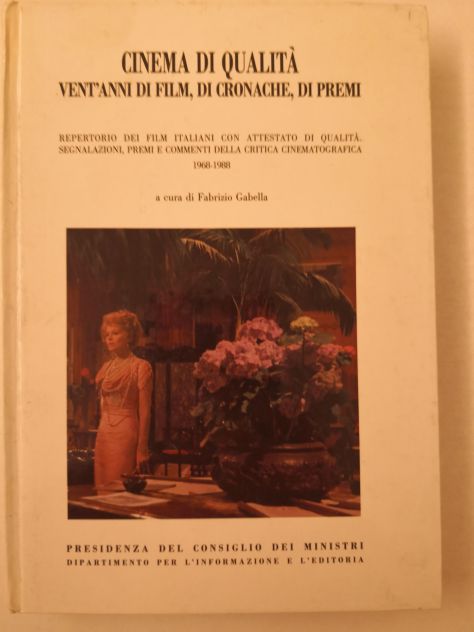 Libro "Cinema di qualità, vent'anni di film, di cronache, di premi" (1968-1988)