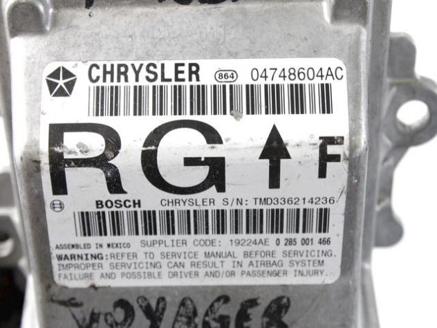 04748604AC CENTRALINA AIRBAG CHRYSLER VOYAGER 2.5 D 105KW 5P 5M (2004) RICAMBIO USATO - Foto 2