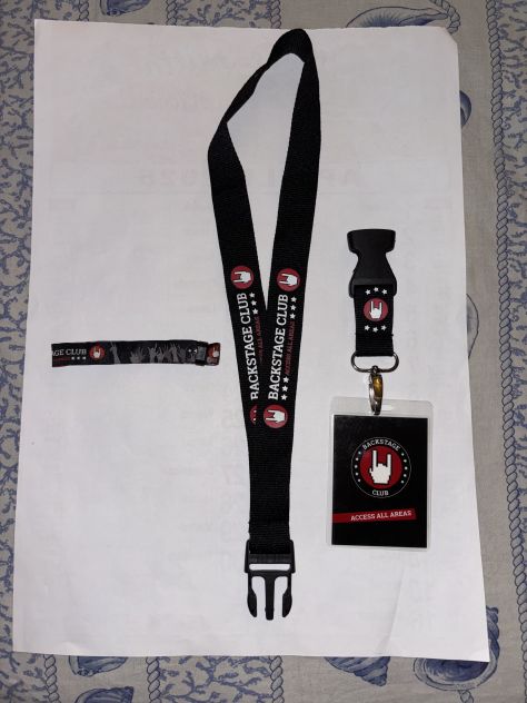 PORTA BADGE/PORTA CHIAVI E BADGE E BRACCIALETTO NUOVI UNISEX BACKSTAGE E.M.P. CL - Foto 5