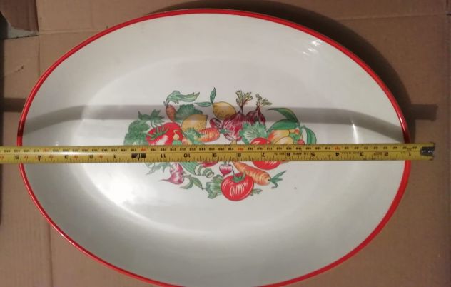 Piatto di grandi dimensioni ovale "sperlunga" in ceramica decorata - Foto 2
