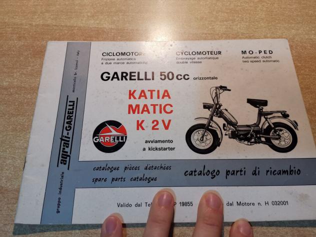 Catalogo ricambi motore telaio Garelli Katia Matic K 2V 1977 GR