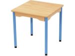 WESCO, 3 tavolini per bambini in faggio massiccio, quadrato 60 × 60 cm