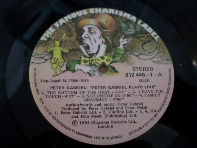 PETER GABRIEL (Genesis) Plays Live - 2 × LP / 33 giri 1983 Charisma - Foto 3