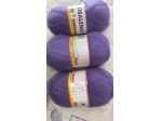 3 Gomitoli Filato Arcobaleno – Mohair 20% + Acrilico 80% – 50g – Colore Lilla