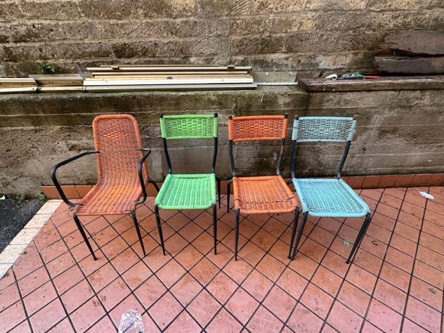 Sedie da Bar in Corda di Plastica Scooby Doo Modernariato anni 60 Vintage