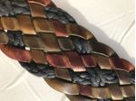 Intreccio pelle vacchetta per cinture multicolore