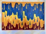 Particolare quadro dipinto a mano ,colata di colore