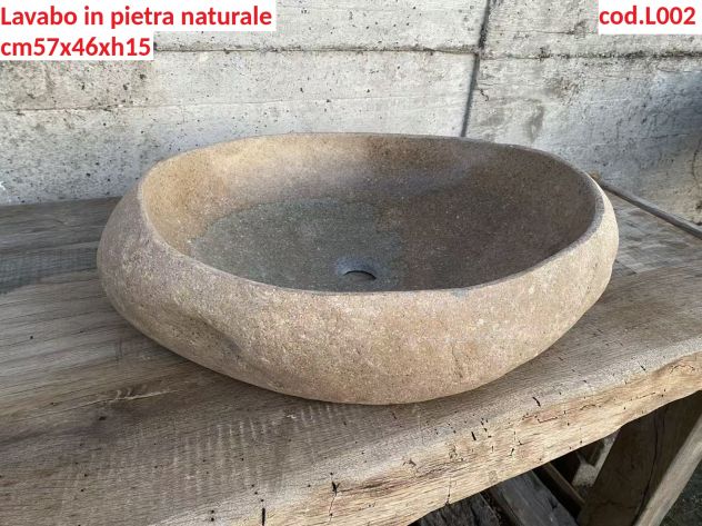 Lavabo lavandino da appoggio in pietra naturale 2 - Foto 4