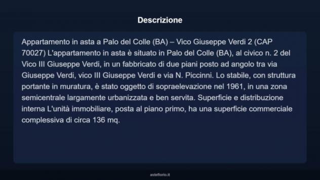 Immobile in asta di 92 m² in vendita a Palo del Colle - Foto 3
