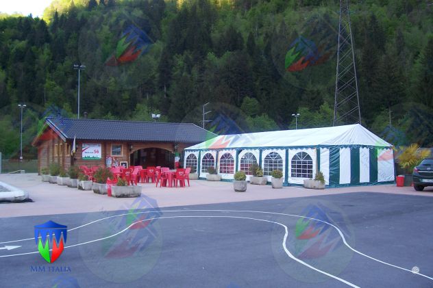 Gazebo per Giardini esterno bar 6 x 6 x 2,6 mt. telo Pvc ignifugo a Como - Foto 2