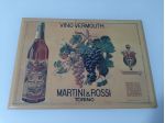 INSEGNA VINO VERMOUTH MARTINI E ROSSI TARGA IN RILIEVO