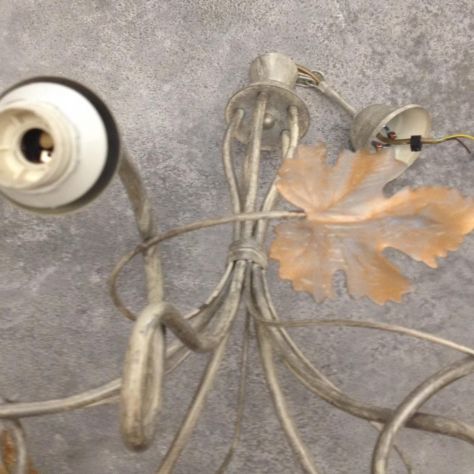 LAMPADARIO SOSPENSIONE A 5 LUCI AVORIO E14 - Foto 3