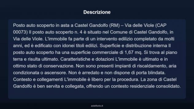 Immobile in asta di 2 m², box auto in vendita a Castel Gandolfo - Foto 3