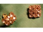 N° 2 ORECCHINI DI BIGIOTTERIA QUADRATI CON BRILLANTI -