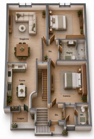 Appartamento in vendita a Musigliano - Cascina 80 mq Rif: 1421112 - Foto 2