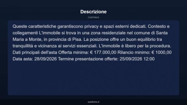 Immobile in asta di 140 m² con più di 5 locali in vendita a Santa Maria a Monte - Foto 4