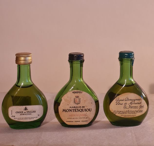 Rare Mignon Armagnac collezione di n° 3 bottigliette
