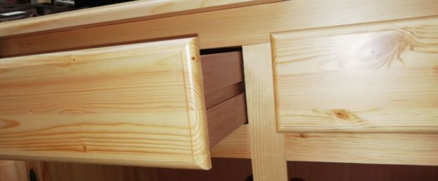 CREDENZA BASE IN LEGNO DI PINO 2 ANTE GREZZA - Foto 3