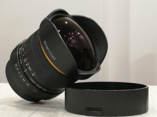 SAMYANG 8mm Fish-eye per Canon EF + scatola - Foto 4