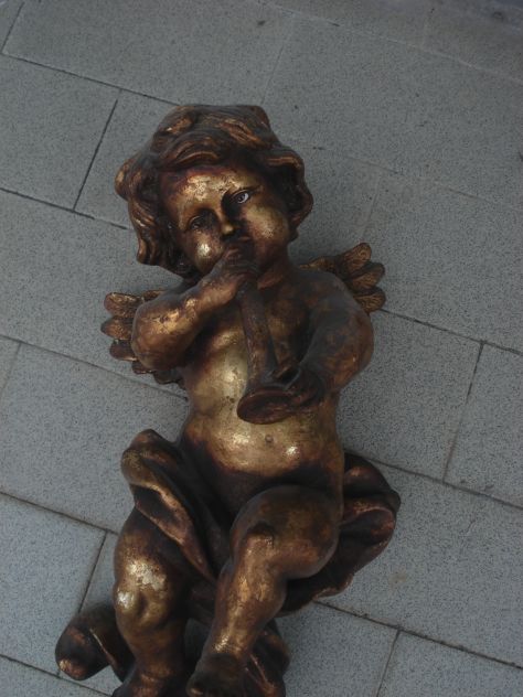 2 PUTTI ANTICHI DI LEGNO  BEN CONSERVATI. - Foto 5