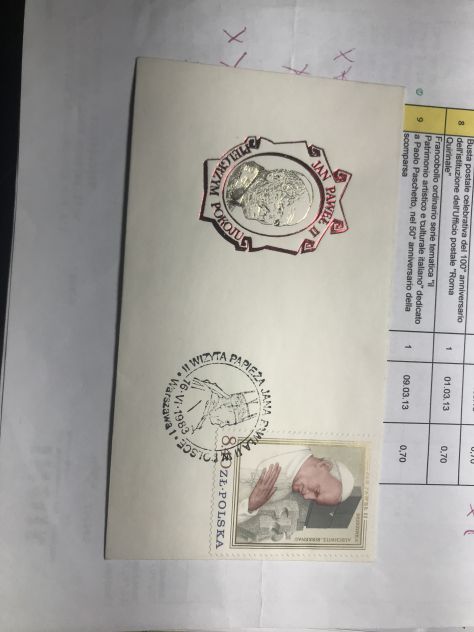 16 buste polacche dedicate al viaggio apostolico del S.S. Giovanni Paolo II